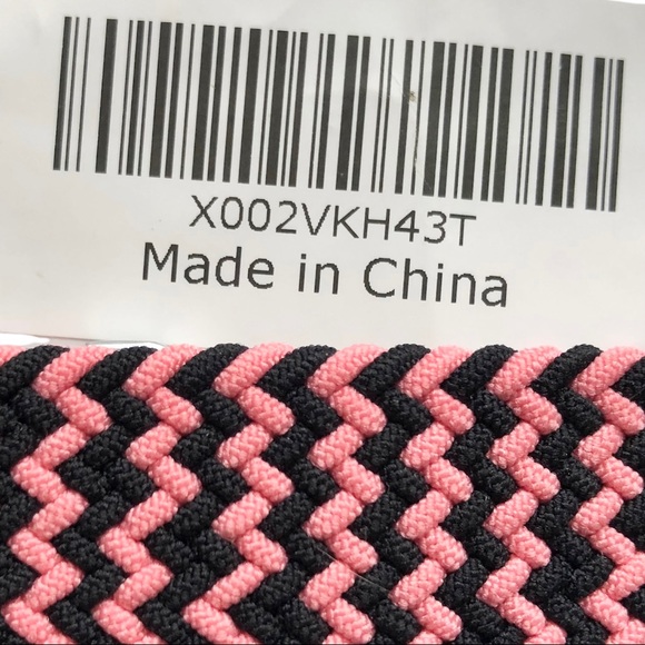 Elastic Adjustable Band Apple Watch 38/40/41mm Pink Black Chevron Stretchy - Picture 8 of 9